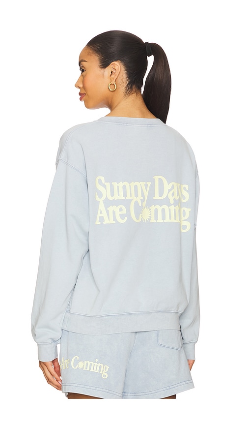 The Mayfair Group Sunny Days Are Coming Henley Sweatshirt In Gray