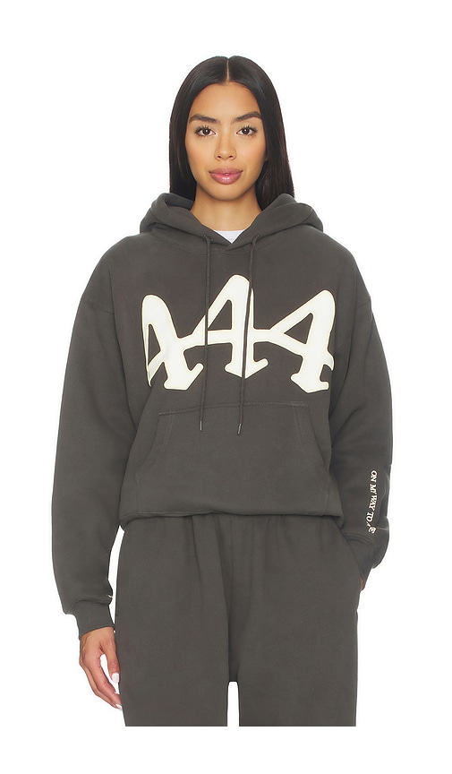 The Mayfair Group Divinely Protected Relaxed Hoodie In Gray