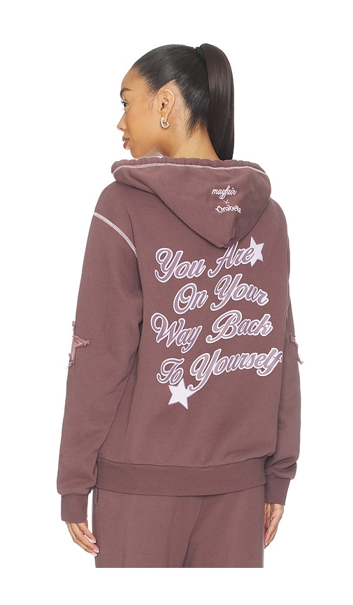 The Mayfair Group Orebella by Bella Hadid x Mayfair On Your Way Back To Yourself Zip-up Hoodie