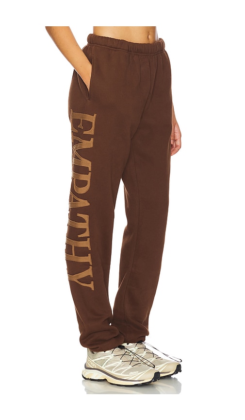 Shop The Mayfair Group Empathy Always Sweatpants In Brown