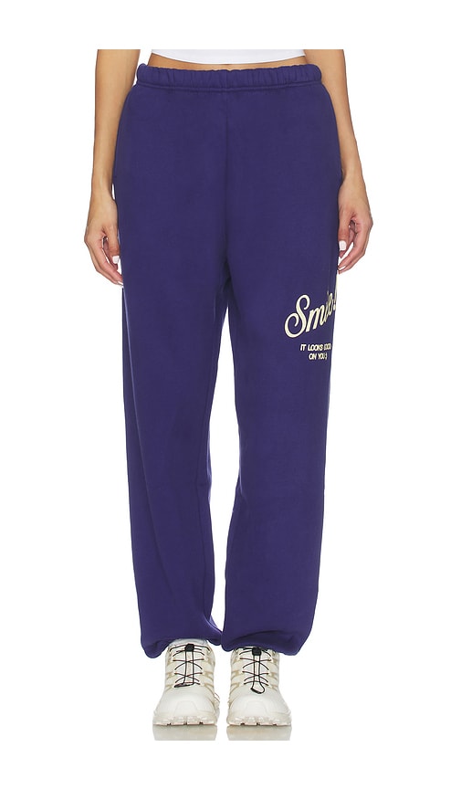 The Mayfair Group Smile Sweatpants In Blue