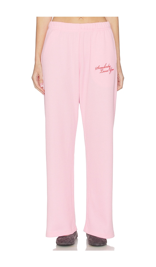 The Mayfair Group Somebody Love You Wide Leg Sweatpants In Pink