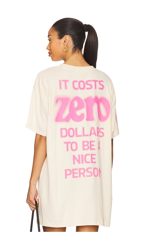 It Costs $0 Oversized Boyfriend Tee in Cream. - size S/M (also in M/L)