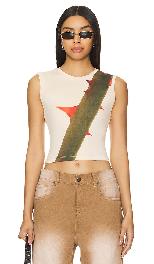 Shop Tyler Mcgillivary Briar Tank In Thorn Placement Print