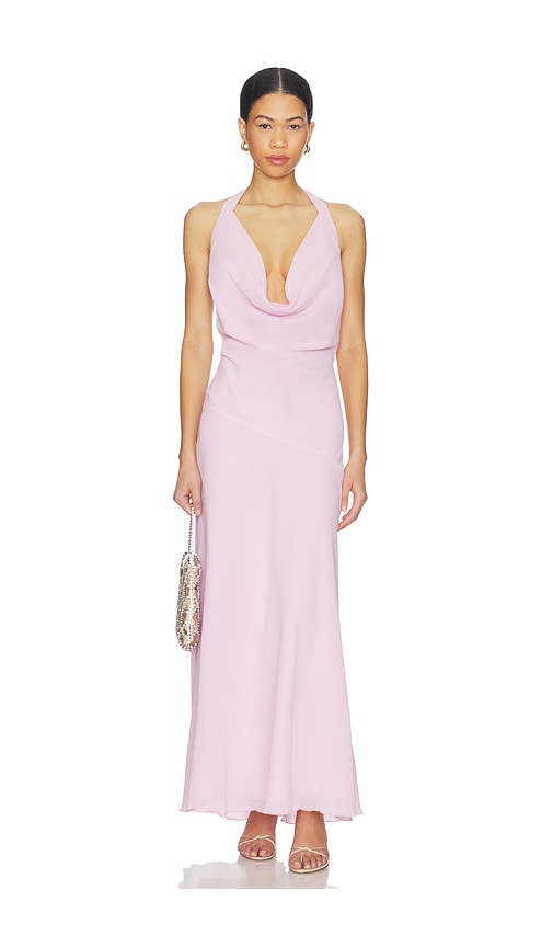 anne klein a-line dress Cowl-Neck A-Line Mini Dress in Baby Pink - 10 / Regular