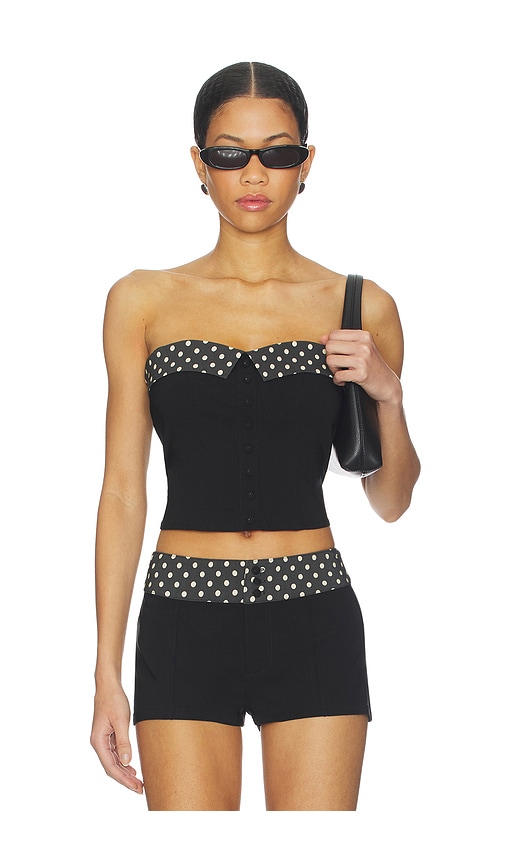 Tiger Mist Albie Top In Black