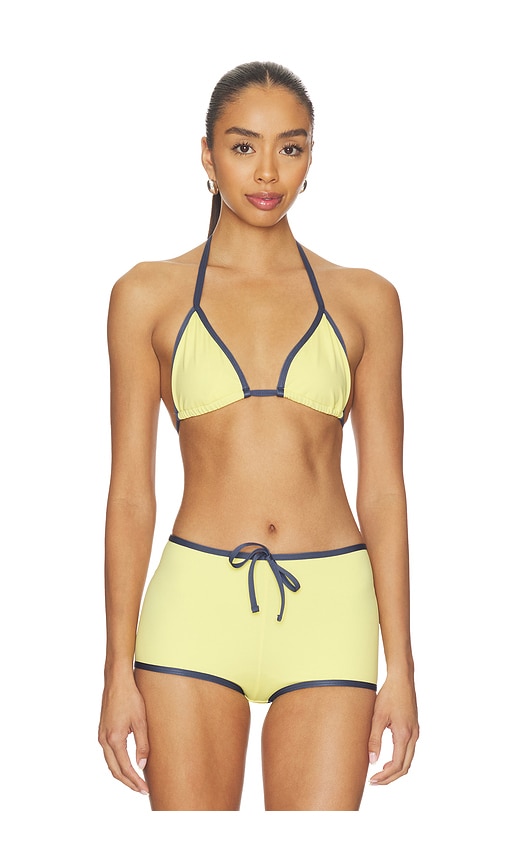 Tiger Mist Kristin Bikini Top In Pale Yellow