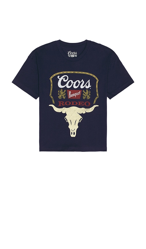 The Forecast Agency Coors Banquet Beer Cropped Tee In Blue