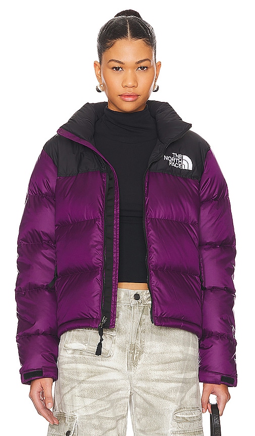 Shop The North Face 1996 Retro Nuptse Jacket In Black Currant Purple