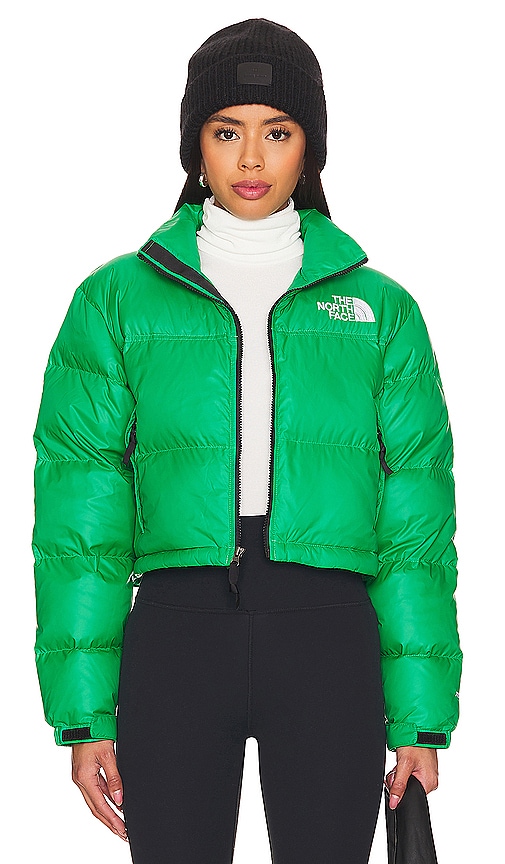 The North Face Nuptse Short Jacket In Optic Emerald
