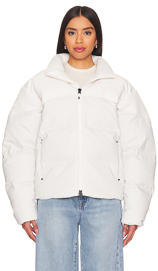 Shop The North Face Steep Tech Nuptse Down Jacket In White Dune