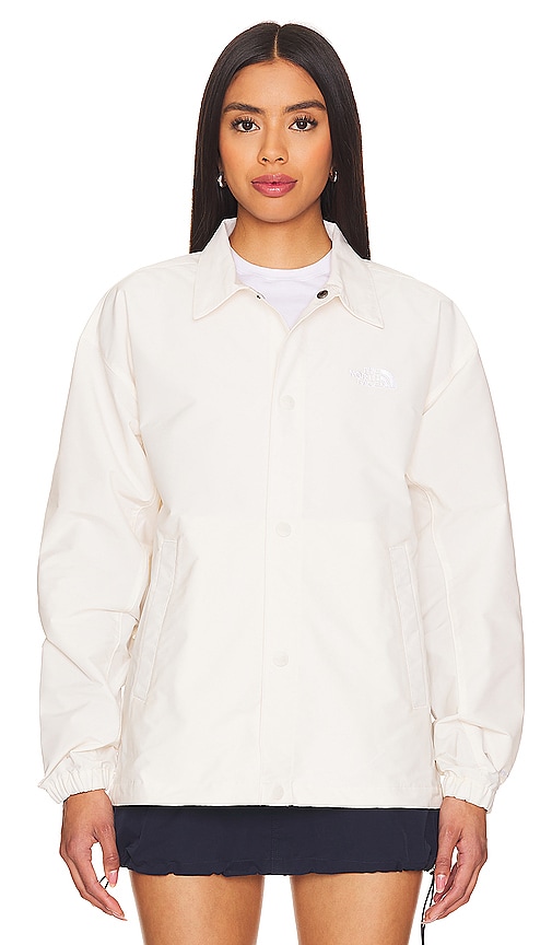 Shop The North Face Easy Wind Coaches Jacket In White Dune