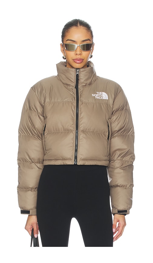 THE NORTH FACE Nuptse Short Jacket ブラウン The North Face Nuptse Short Jacket in Mocha Brown | REVOLVE