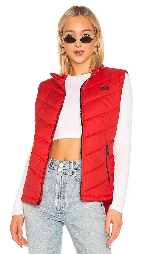 the north face red vest