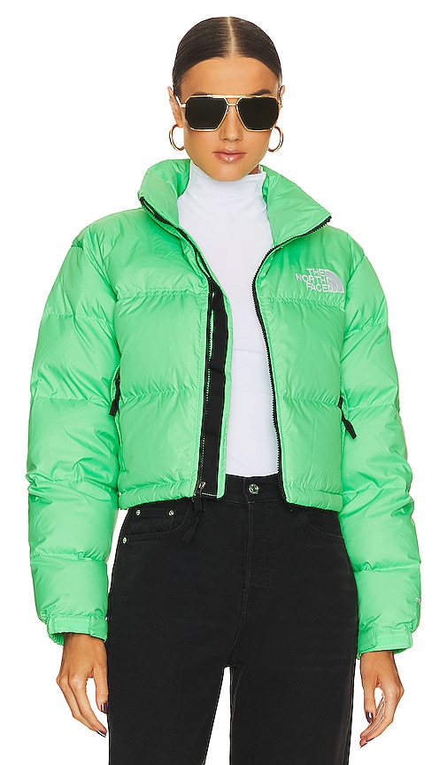 The North Face Nuptse Short Jacket in Chlorophyll Green