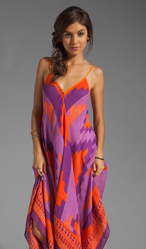 Theodora & Callum Andes Scarf Dress in Violet Multi | REVOLVE