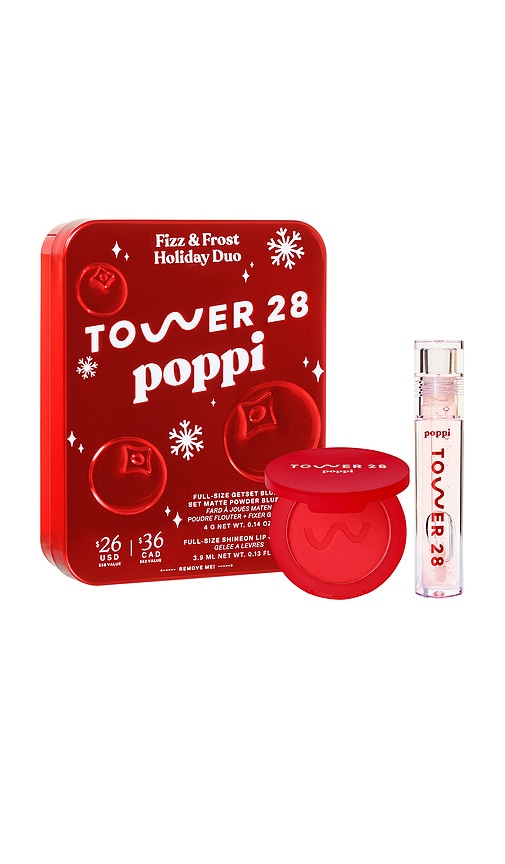 Tower 28 X Poppi Fizz + Frost Blush Lip Kit