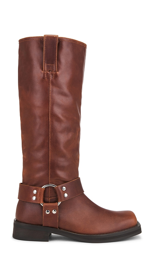 Biker Boot in Cognac. - size 9 (also in 10, 5, 6, 7, 8)