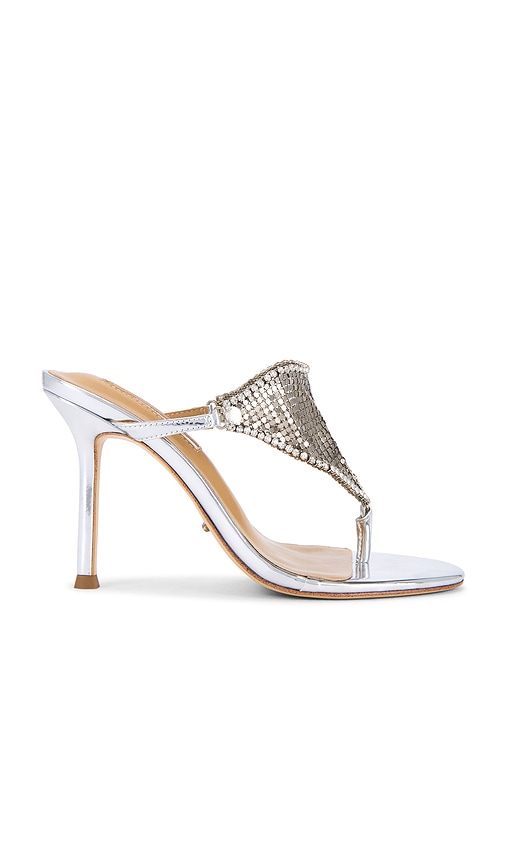 Demure Heel in Metallic Silver. - size 5 (also in 5.5, 6, 6.5, 7, 7.5, 8, 8.5, 9, 9.5) - Tony Bianco - Modalova