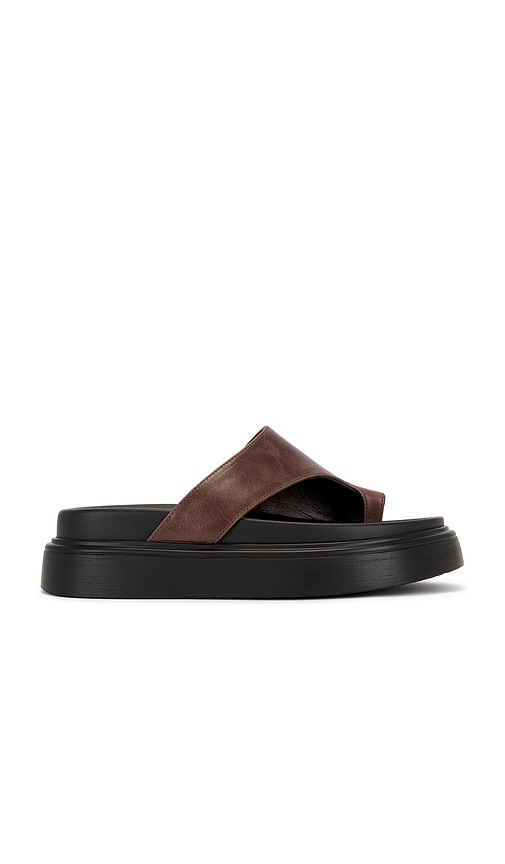 Tony Bianco Jazzy Toe Loop Sandals Choc Vintage In Brown