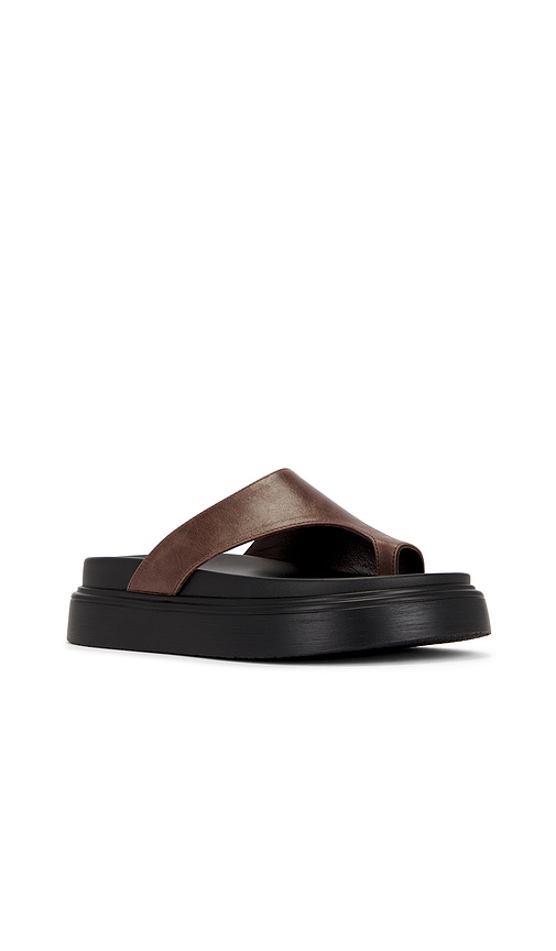 Tony Bianco Jazzy Toe Loop Sandals Choc Vintage In Brown