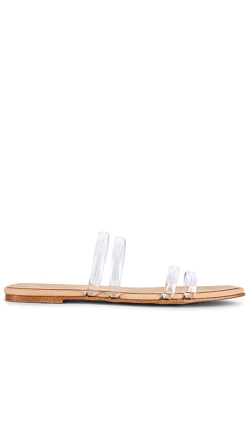 Tony Bianco Posch Slide in Clear Vinalite & White | REVOLVE