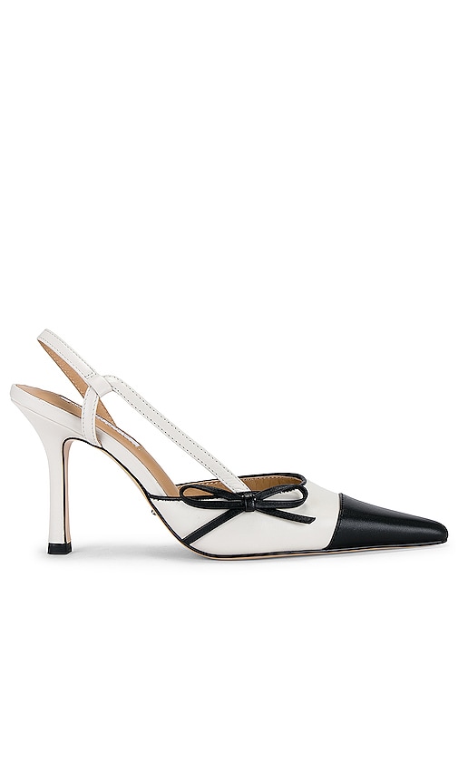 Tony Bianco Harmony Slingback in Bone & Black | REVOLVE