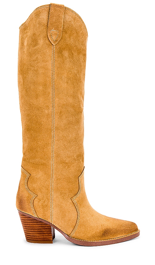 Shop Tony Bianco Presley Boot In Storm Cameo Suede