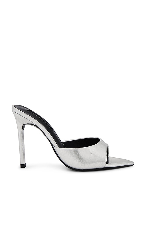 Shop Tony Bianco Malibu Mule In Silver Vintage Metal