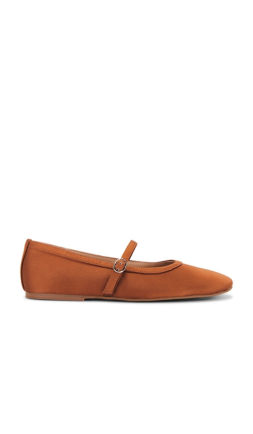 Shop Tony Bianco X Revolve Melany Flat In Chocolate Satin