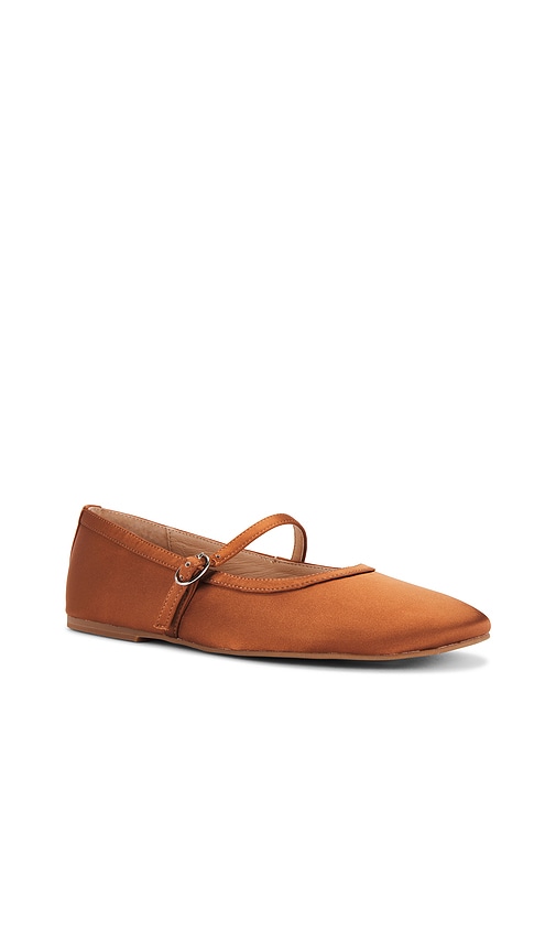 Shop Tony Bianco X Revolve Melany Flat In Chocolate Satin