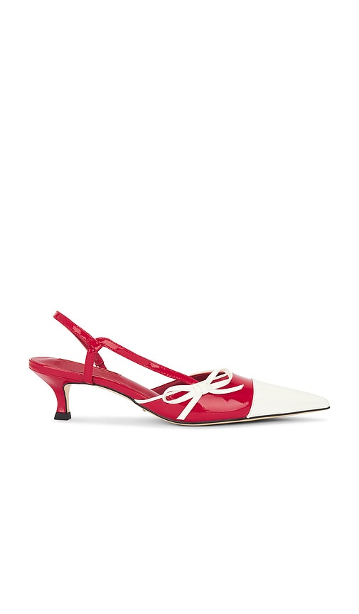 Shop Tony Bianco X Revolve Kimberly Slingback In Chilli Patent & White Patent