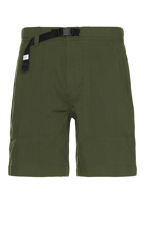 Shop Topo Designs Mountain Ripstop Shorts In 橄榄色