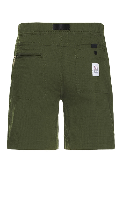 Shop Topo Designs Mountain Ripstop Shorts In 橄榄色