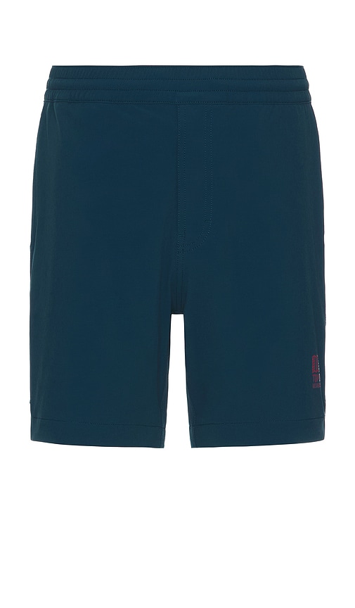 Shop Topo Designs Global Shorts In Pond Blue