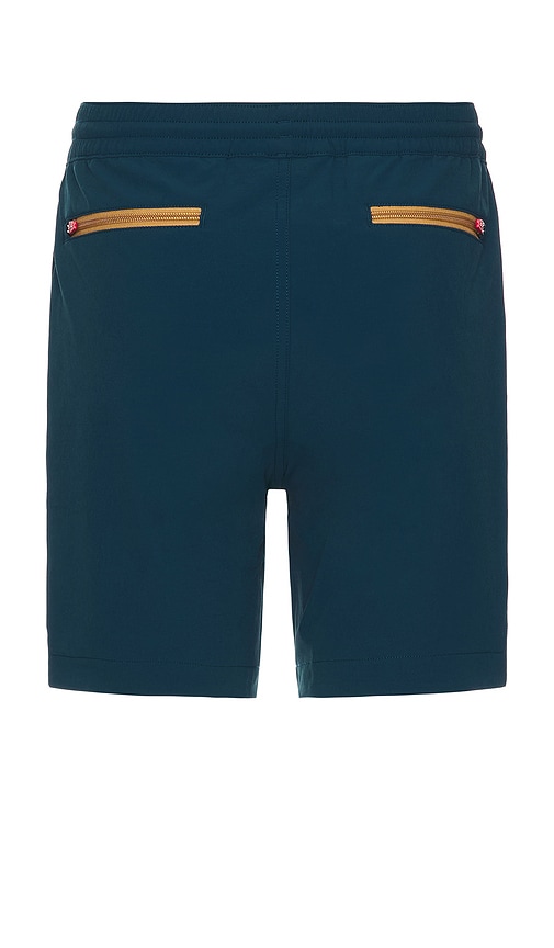 Shop Topo Designs Global Shorts In Pond Blue