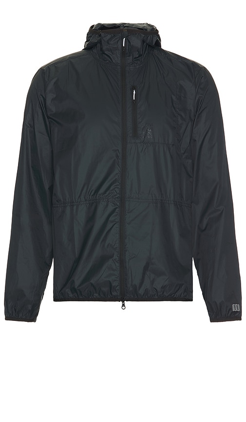 Shop Topo Designs Global Ultralight Packable Jacket In Black