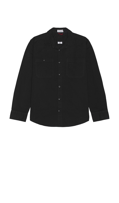 Shop Topo Designs Dirt Overshirt Jacket In Black