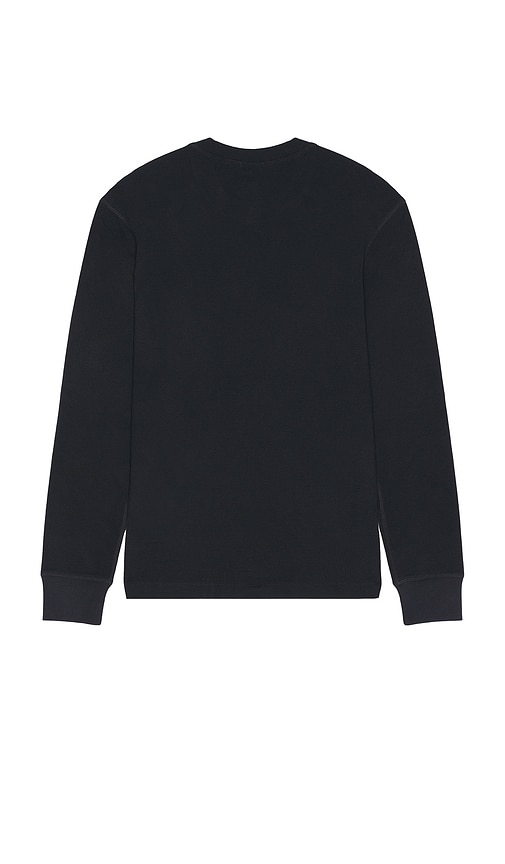 Topo Designs Global Waffle Henley In Black