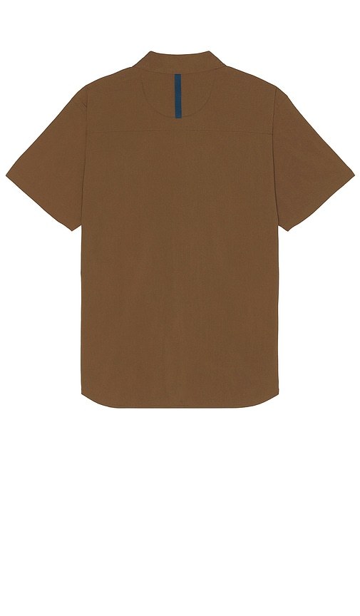 Shop Topo Designs Global Short Sleeve Shirt In Brown