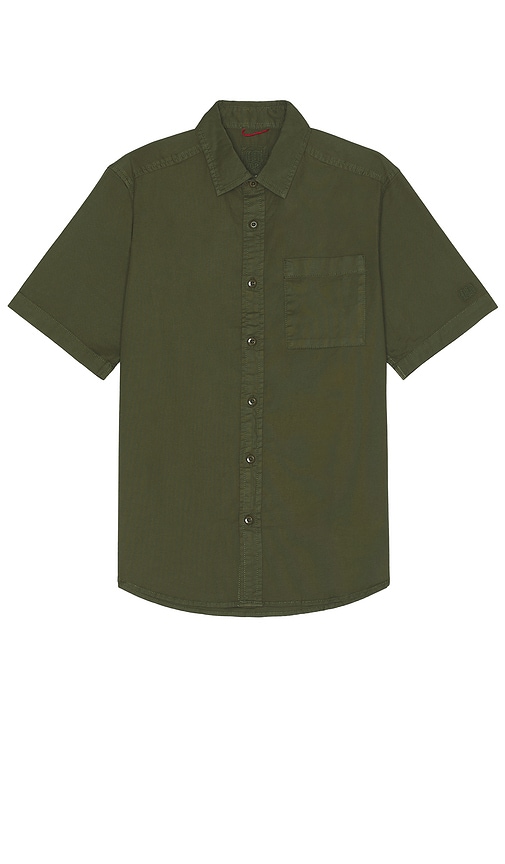 Shop Topo Designs Dirt Desert Short Sleeve Shirt In Olive