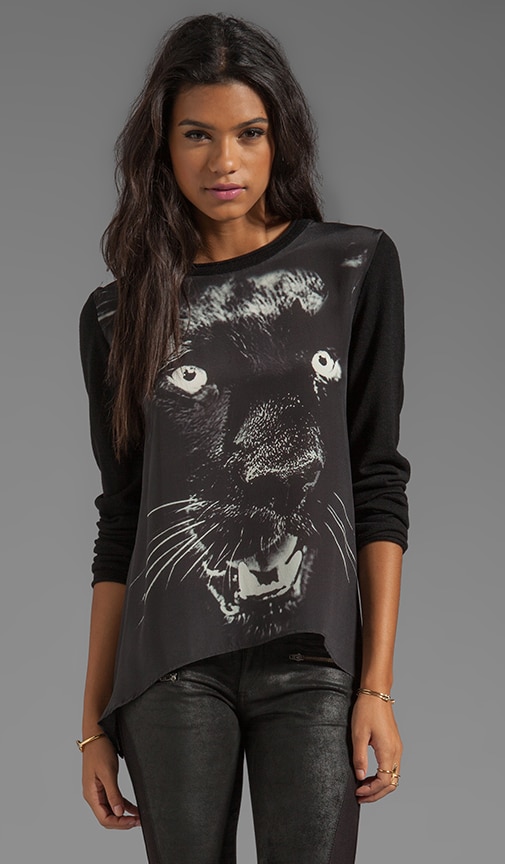 Jonsy Long Sleeve Panther Knit Tee