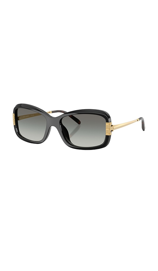 Tory Burch Embellished-temples Geometric Sunglasses In Black
