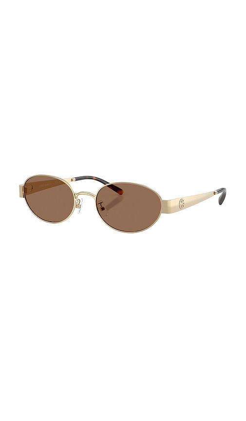 Tory Burch 54mm Oval Sunglasses In Gold