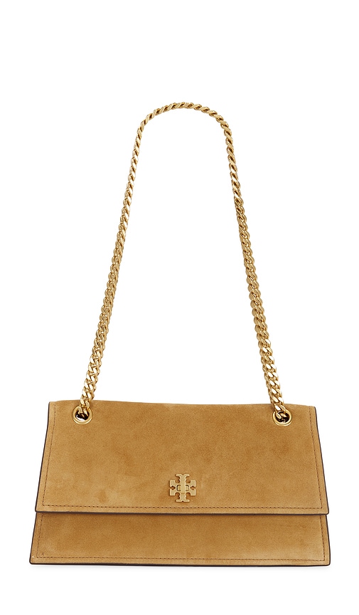 Tory Burch Kira Turnlock Suede Shoulder Bag en Tan 524 €