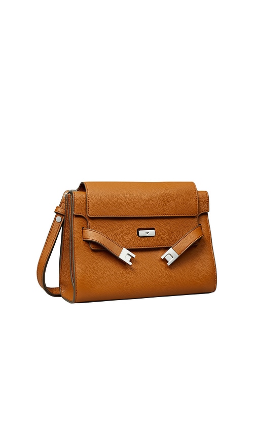 Tory Burch Lee Radziwill Shoulder Bag In Burgundy