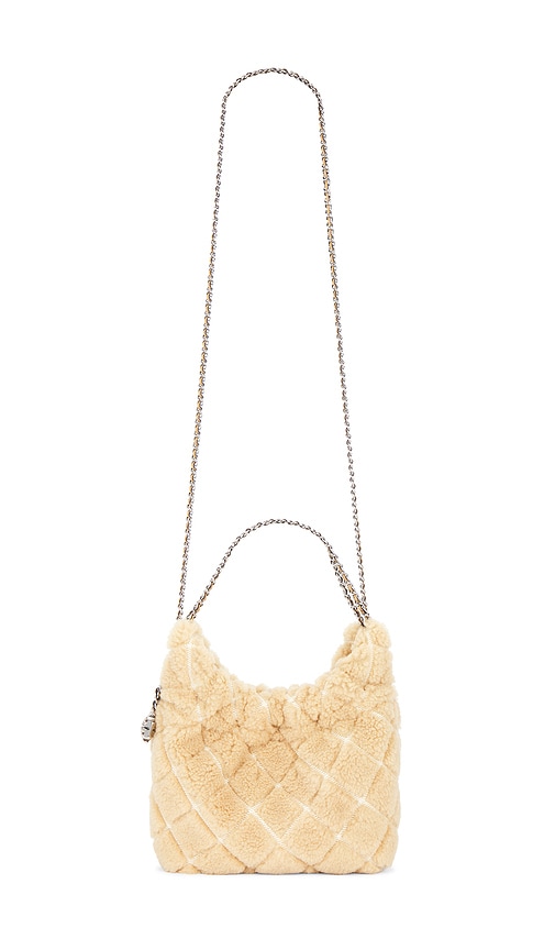 Tory Burch Fleming Shearling Mini Hobo Bag