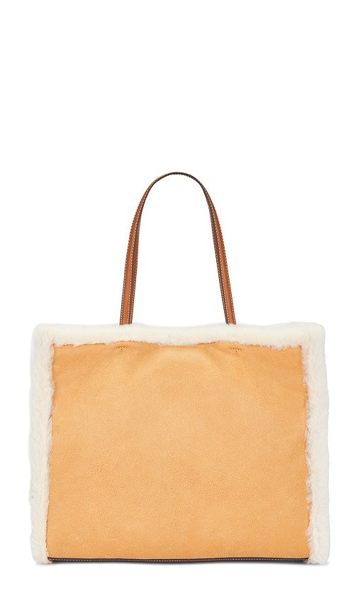  Tory Burch Ella Shearling Tote In Tan. 