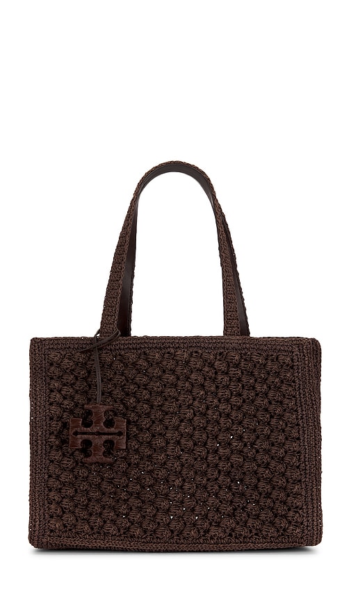 Tory Burch Ella Hand Crocheted Popcorn Stitch Small Tote Bag