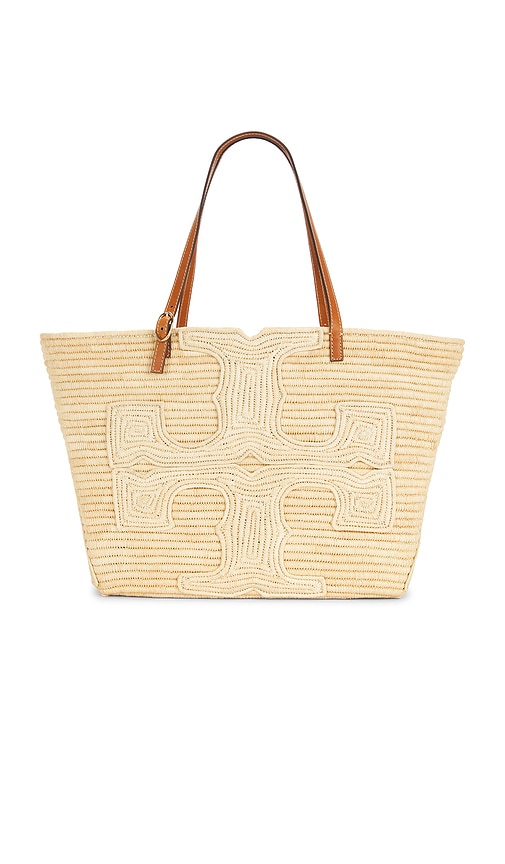 Tory Burch Ella Structured Straw Large Tote | Thumbnail 3